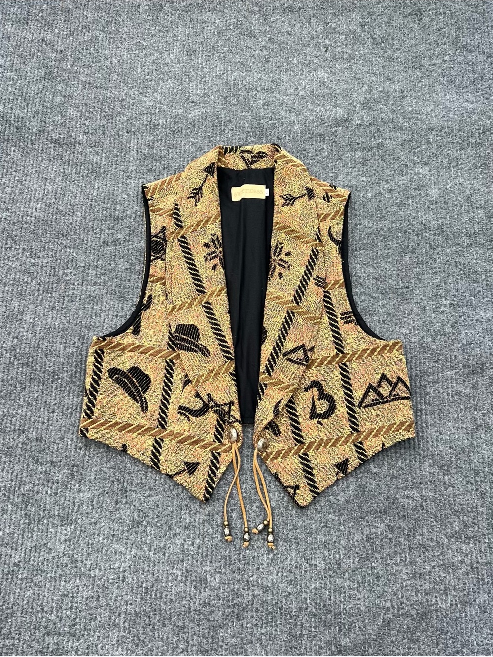 Vintage Western Tapestry Vest